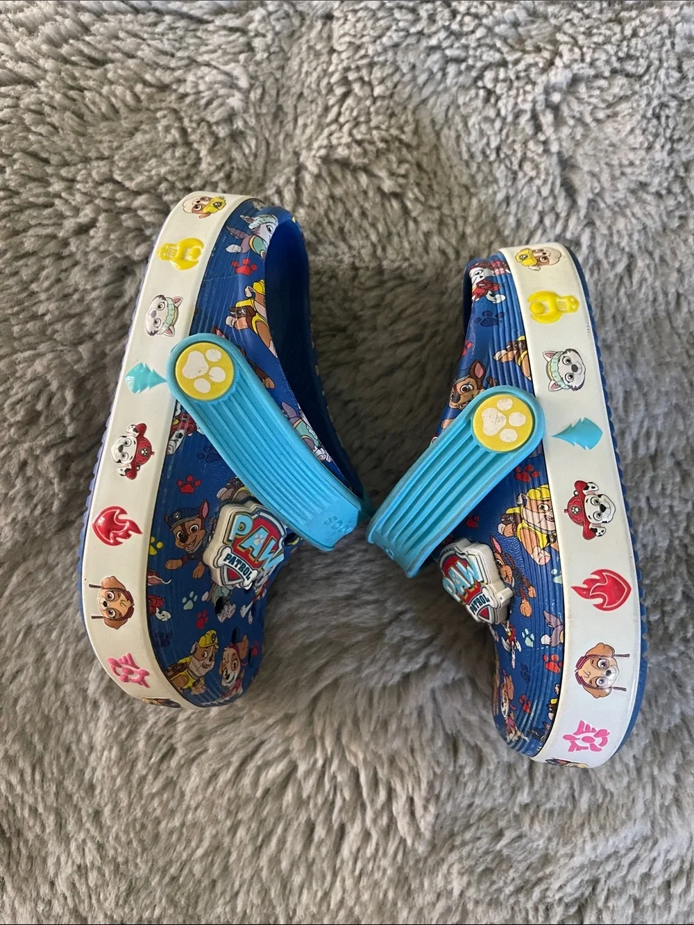 Crocs Paw Patrol Blue Character Slip-On Clogs with Heel Strap